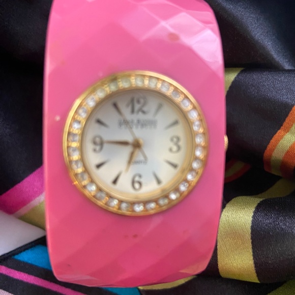 VTG J. Rivers signature cuff/bracelet/watch, pink - Picture 6 of 9